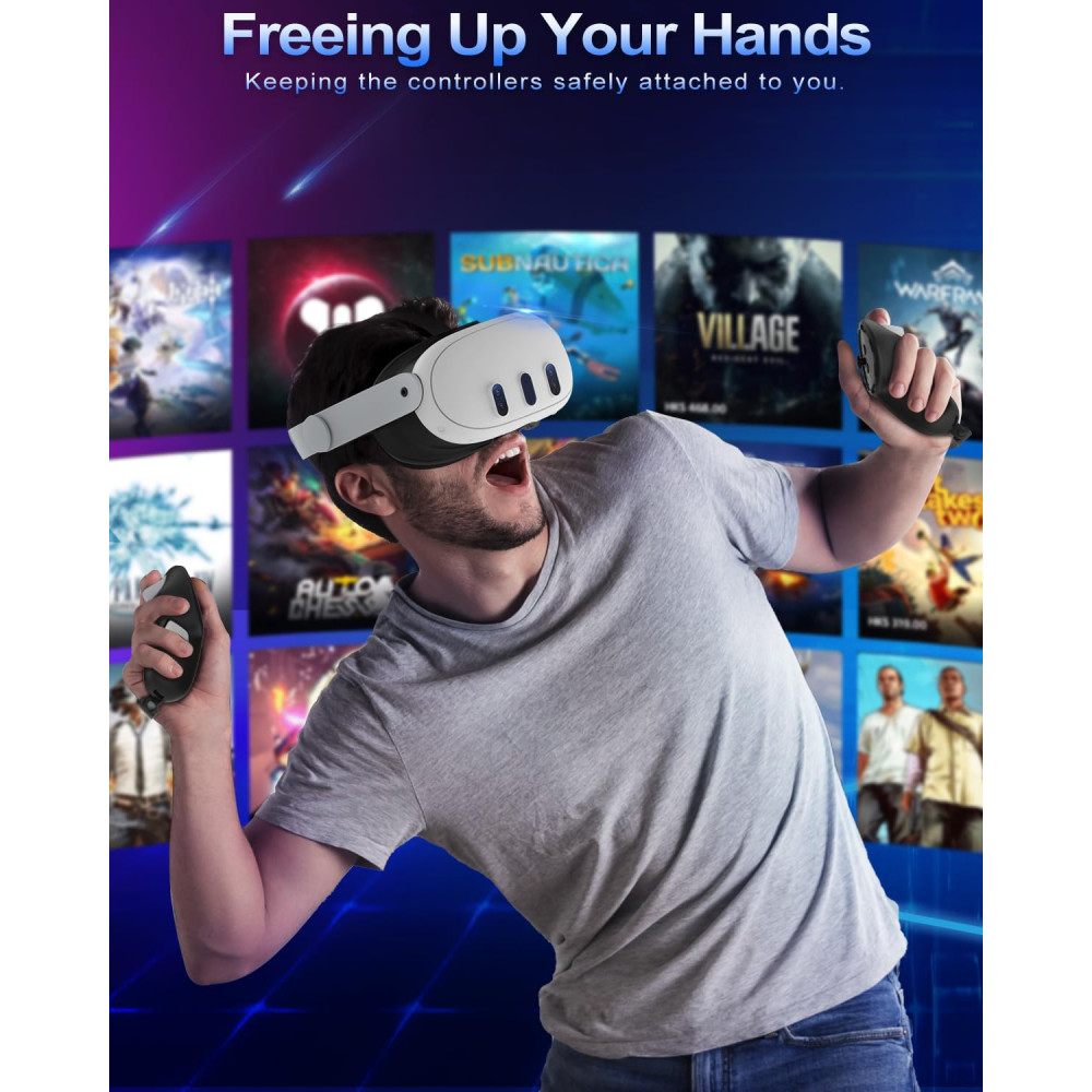 Meta Quest 3S Controller Grip Cover - Non-Slip Silicone VR Accessories