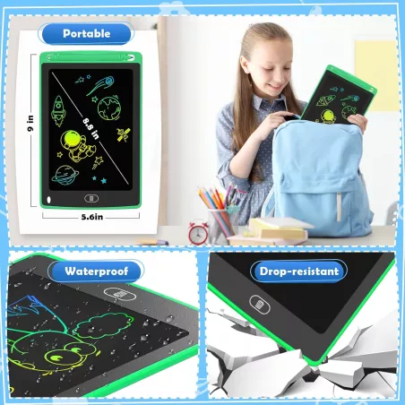 Tablettes dÉcriture LCD Colorées (x4) : Cadeau Idéal pour Enfants Créatifs !