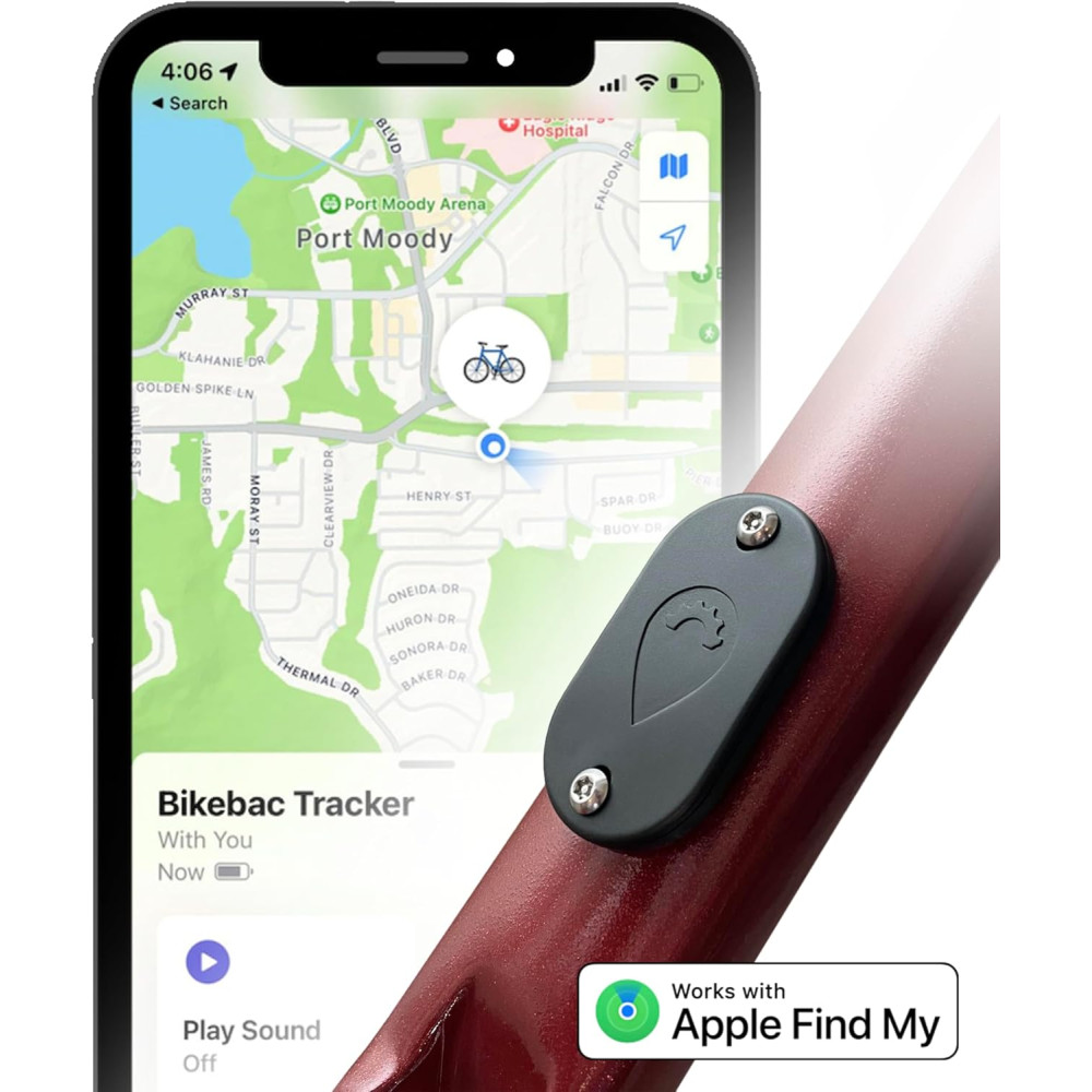 Waterproof Bike Tracker with 12+ Month Battery - No AirTag Needed