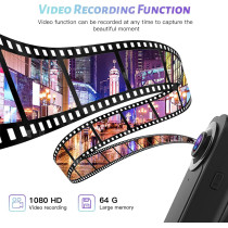 Caméra Corporelle Police 1080P avec Carte 64GB Portable