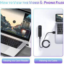 Caméra Corporelle Police 1080P avec Carte 64GB Portable