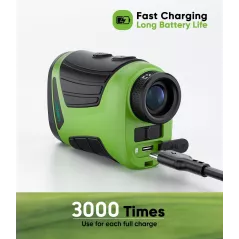 Télémètre Golf Pro Laser 1200Y 7X Slope Rechargeable