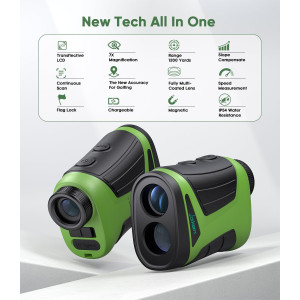 Télémètre Golf Pro Laser 1200Y 7X Slope Rechargeable