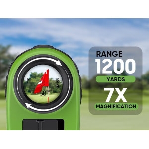 Pro Laser Golf Rangefinder 1200 Yards 7X Magnification with Slope