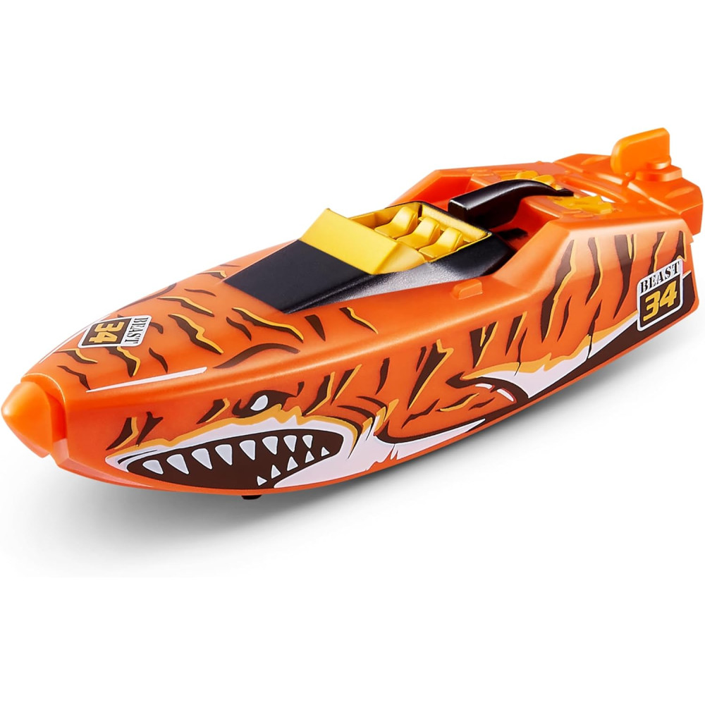 Robo Alive Robo Boats 2-Pack: Tiger & Robo Shark Water Toy by ZURU