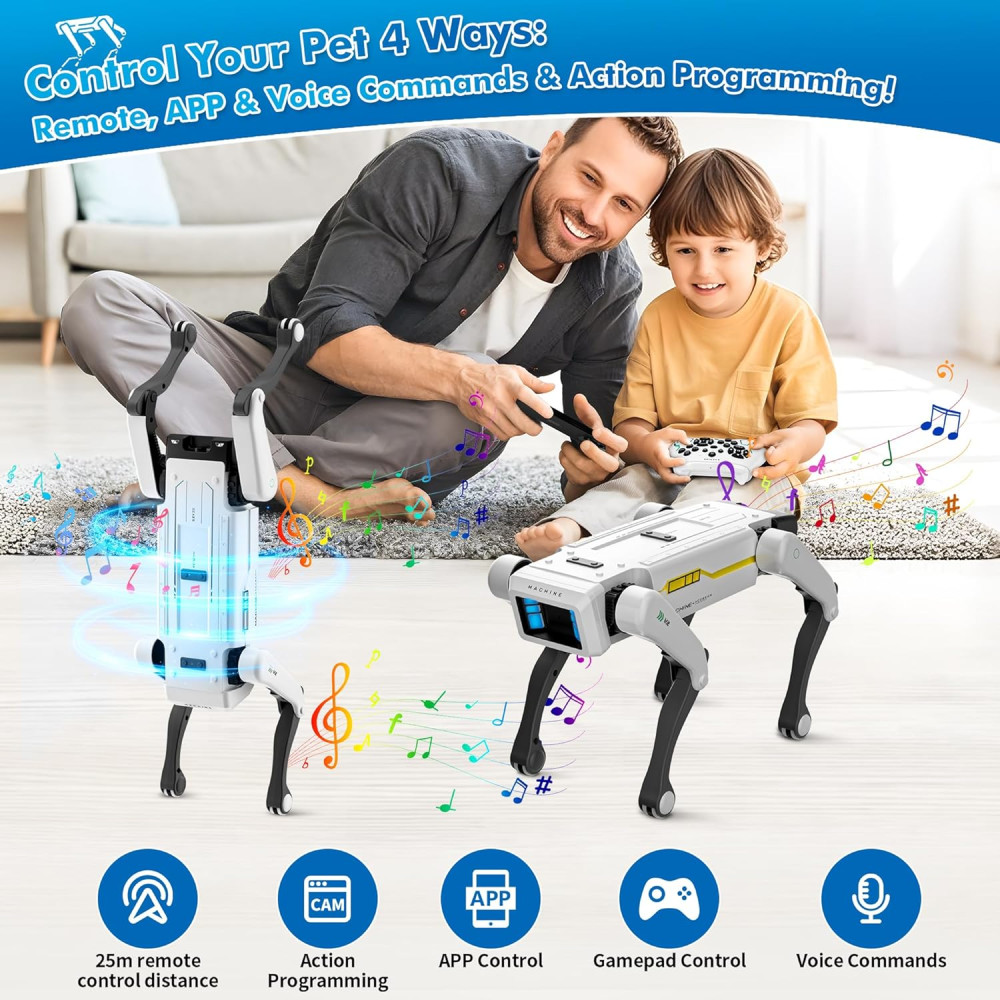 Smart Robot Dog Toy – Interactive STEM Pet with Voice Control & App
