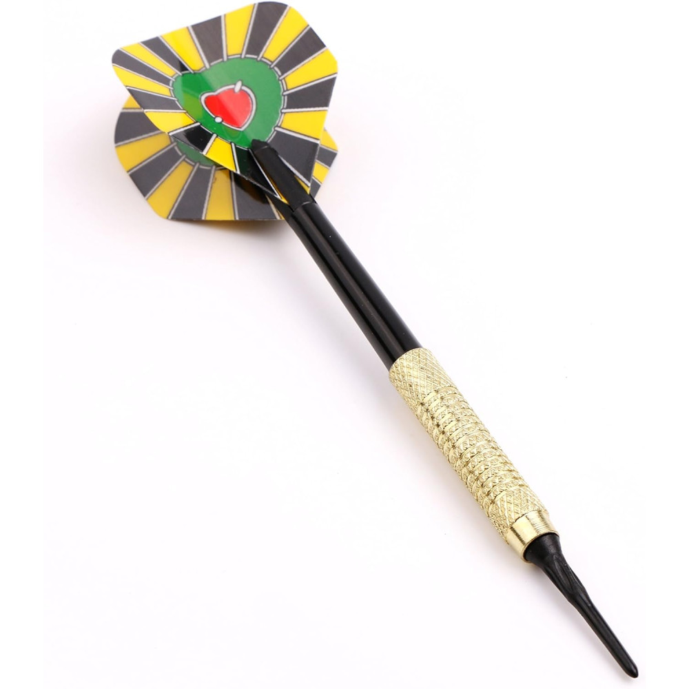 MaxMau Soft Tip Darts – 18 Plastic Point Darts with Standard Flights