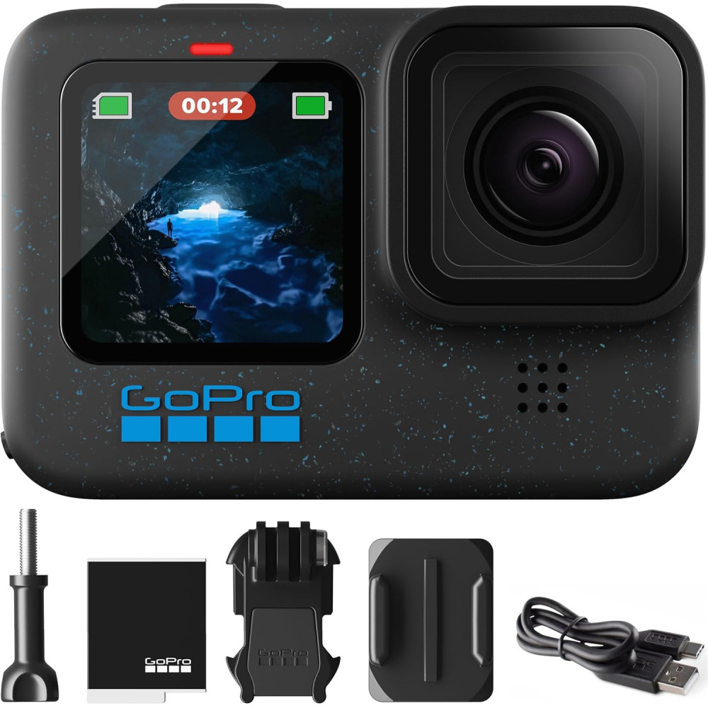 GoPro Hero12 Black Package - 5.3K60 Ultra HD Waterproof Action Camera