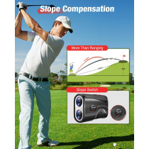 1200 Yard Golf Rangefinder with Slope, Flag Lock & 7X Magnification