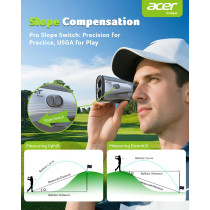 Acer Golf Rangefinder with Slope - 1200/1700Yards Laser, 6X Magnification