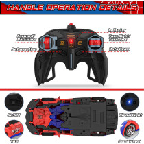 BLUEJAY Transform RC Car 1:18 Scale Remote Control Robot Toy for Boys