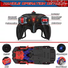 Voiture Télécommandée Transformable BLUEJAY 1:18 Cadeau Garçons