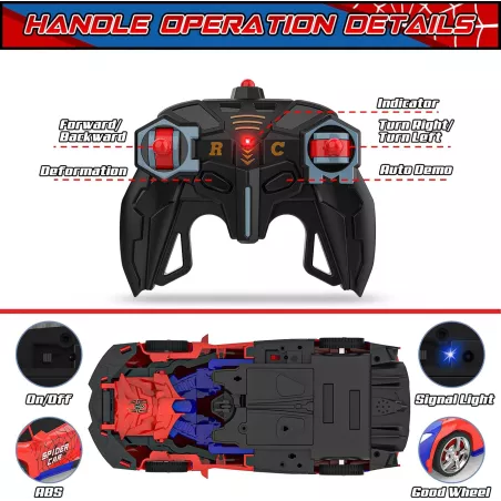 Voiture Télécommandée Transformable BLUEJAY 1:18 Cadeau Garçons