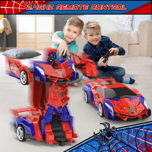 BLUEJAY Transform RC Car 1:18 Scale Remote Control Robot Toy for Boys