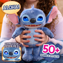 Disney Stitch Interactive Plush 14 Toy with 50+ Sounds & LCD Eyes