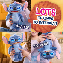 Disney Stitch Interactive Plush 14 Toy with 50+ Sounds & LCD Eyes