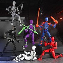 T13 Robot Action Figure Set - 6PCS 3D Printed Toy for Kids 5-8 Years