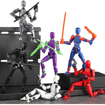 T13 Robot Action Figure Set - 6PCS 3D Printed Toy for Kids 5-8 Years