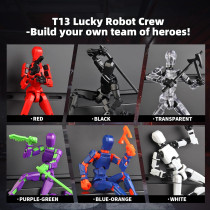 T13 Robot Action Figure Set - 6PCS 3D Printed Toy for Kids 5-8 Years