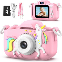 Goopow Kids Digital Camera for 3-8 Years Old with 32G SD Card & Soft Case