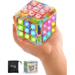 Cubik Flash : Jeu de Mémoire Électronique et Anti-Stress Tie Dye pour Enfants STEM