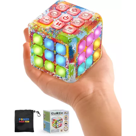 Cubik Flash : Jeu de Mémoire Électronique et Anti-Stress Tie Dye pour Enfants STEM