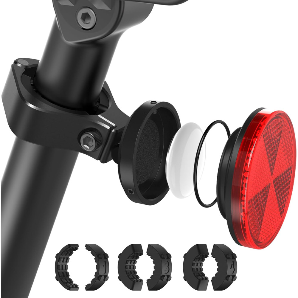 Waterproof Bicycle Mount for AirTag – Anti-Theft GPS Holder & Reflector