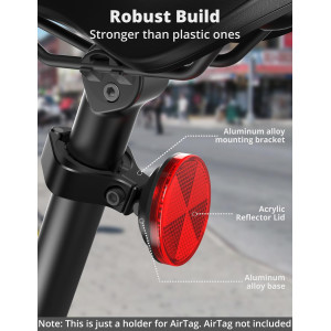 Waterproof Bicycle Mount for AirTag – Anti-Theft GPS Holder & Reflector