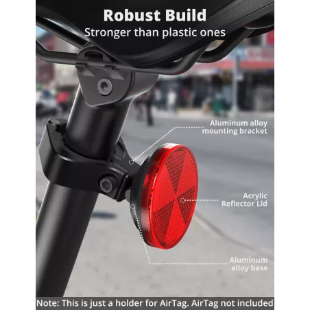 Support Velo Antivol AirTag Reflecteur: Securite Maximale pour Velo, E-Bike, Trottinette