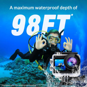 Icefox 4K 60FPS Action Camera 20MP Waterproof with WiFi & Remote Control