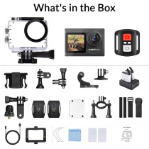Icefox 4K 60FPS Action Camera 20MP Waterproof with WiFi & Remote Control