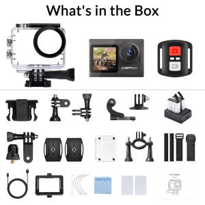 Icefox 4K 60FPS Action Camera 20MP Waterproof with WiFi & Remote Control