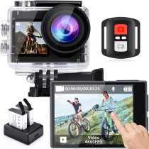 Icefox 4K 60FPS Action Camera 20MP Waterproof with WiFi & Remote Control