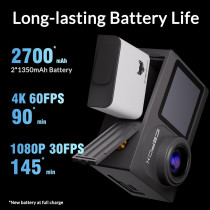 Icefox 4K 60FPS Action Camera 20MP Waterproof with WiFi & Remote Control