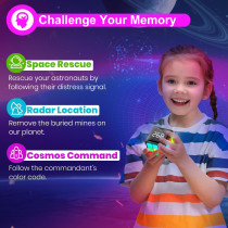Rechargeable Handheld Game Cube - 15 Brain & Memory Games for Kids
