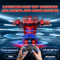 Spider Transform RC Car with Lights & 360° Rotation - Remote Control Toy