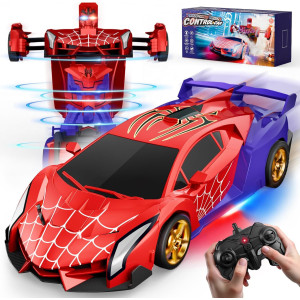 Spider Transform RC Car with Lights & 360° Rotation - Remote Control Toy