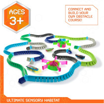 HEX BOTS Nano Land Sensory Toy Set for Kids & Cats – 40+ Pieces, Batteries Included