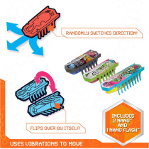 HEX BOTS Nano Land Sensory Toy Set for Kids & Cats – 40+ Pieces, Batteries Included