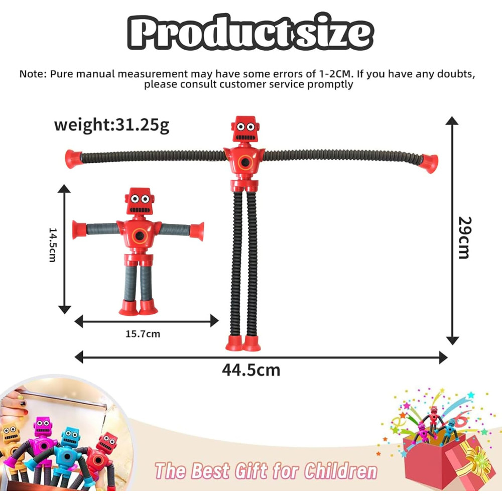 Bendable Robot Figures Set of 4 | Flexible Fidget & Sensory Toys for Kids