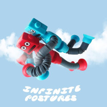 Bendable Robot Figures Set of 4 | Flexible Fidget & Sensory Toys for Kids