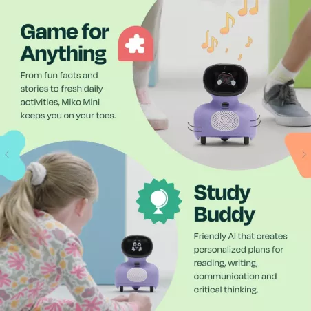 Miko Mini & Max : Robot Educatif IA - Jeux, Apprentissage STEAM et Plus Encore !