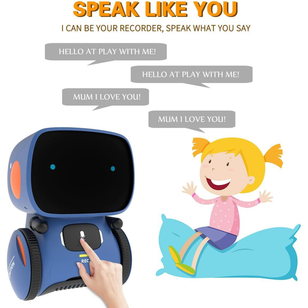 98K Interactive Robot Toy for Kids - Voice Control, Singing & Dancing