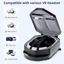 Hard Carrying Case for Oculus Quest 3S/3/2 & Vision Pro VR Accessories
