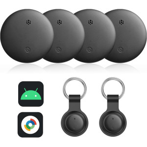 VODESON Find My Device Tracker 2025 - Waterproof Android Key Finder 4 Pack