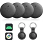 Lot de 4 Traceurs GPS Vodeson Find My Device - Localisation Android, Étanche IP67, Portée 100m, Alarme 90dB