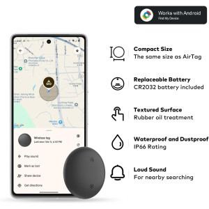 VODESON Find My Device Tracker 2025 - Waterproof Android Key Finder 4 Pack