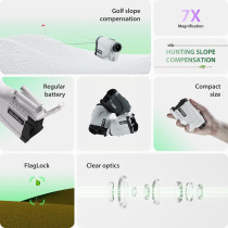 Gogogo Sport Vpro GS24 Golf & Hunting Laser Rangefinder 7X 1200Yard
