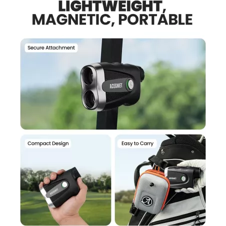 Télémètre de Golf ACEGMET PF2C: Précision Ultime, 870 Yards, Rechargeable, avec Vibration!