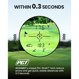 ACEGMET PF2C Golf Rangefinder with Slope, Vibration & ±1yd Accuracy